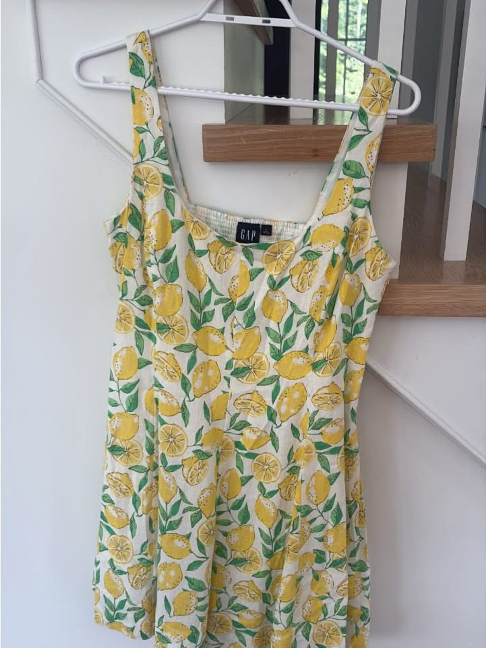 GAP Lemon-Print Yellow and Green Tank Dress